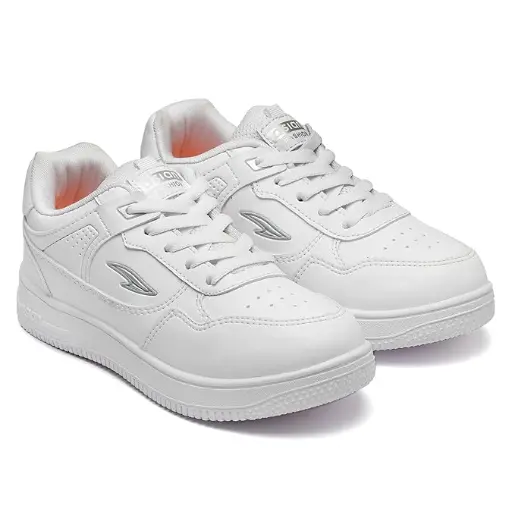 ASIAN Men's BOSTON-01 White Casual Sneaker Shoes with Synthetic Upper Lightweight Comfortable Mid Top Sneaker Shoes for Men's & Boy's